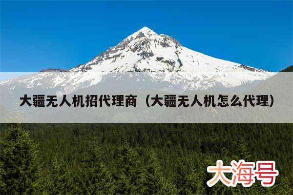 大疆无人机招代理商（大疆无人机怎么代理）