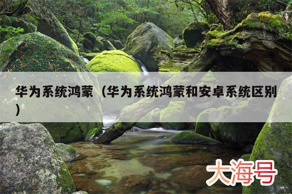 华为系统鸿蒙(华为系统鸿蒙和安卓系统区别)