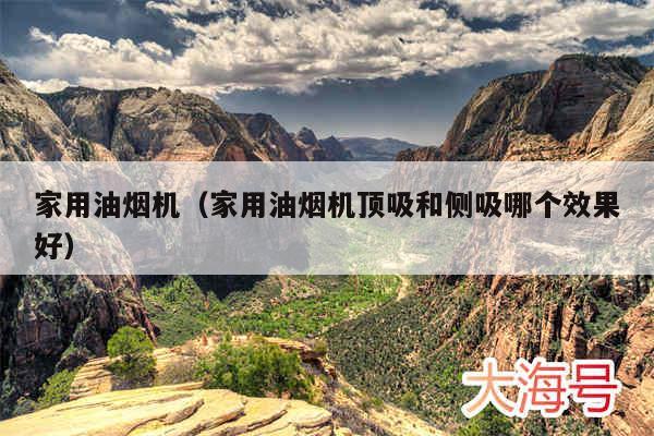 家用油烟机(家用油烟机顶吸和侧吸哪个效果好)