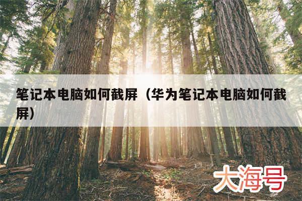 笔记本电脑如何截屏(华为笔记本电脑如何截屏)