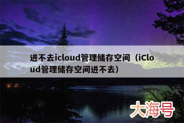 进不去icloud管理储存空间（iCloud管理储存空间进不去）