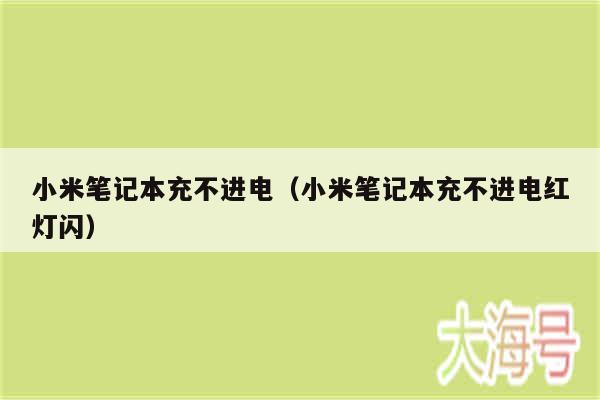 小米笔记本充不进电(小米笔记本充不进电红灯闪)