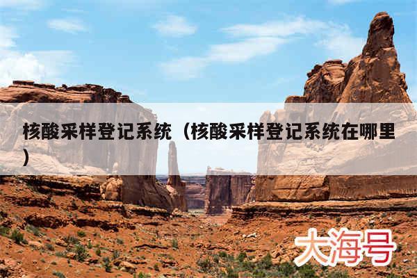 核酸采样登记系统(核酸采样登记系统在哪里)