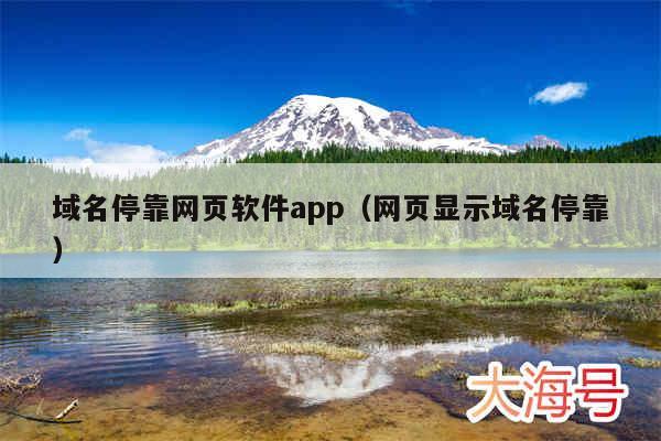 域名停靠网页软件app(网页显示域名停靠)