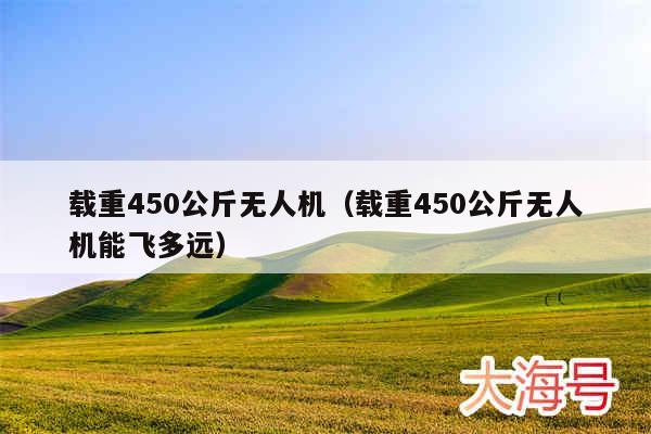 载重450公斤无人机(载重450公斤无人机能飞多远)