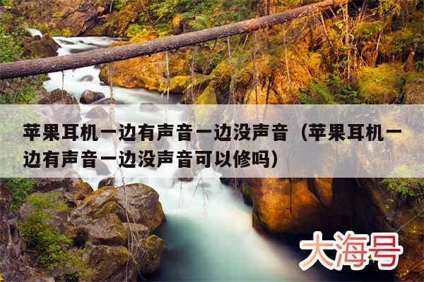 苹果耳机一边有声音一边没声音(苹果耳机一边有声音一边没声音可以修吗)