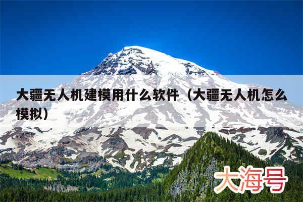 大疆无人机建模用什么软件(大疆无人机怎么模拟)