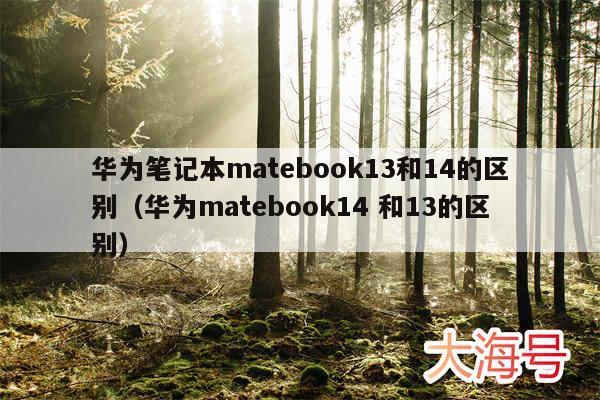 华为笔记本matebook13和14的区别(华为matebook14 和13的区别)