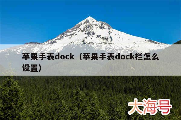 苹果手表dock（苹果手表dock栏怎么设置）