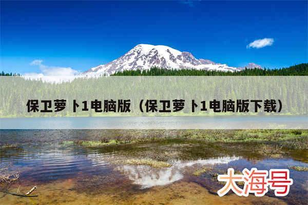 保卫萝卜1电脑版(保卫萝卜1电脑版下载)