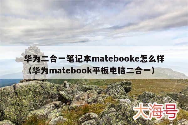 华为二合一笔记本matebooke怎么样（华为matebook平板电脑二合一）