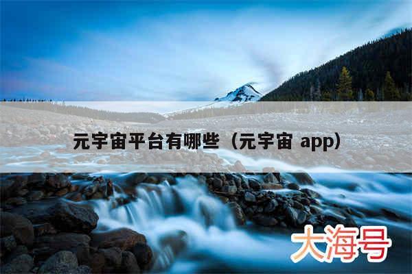 元宇宙平台有哪些(元宇宙 app)