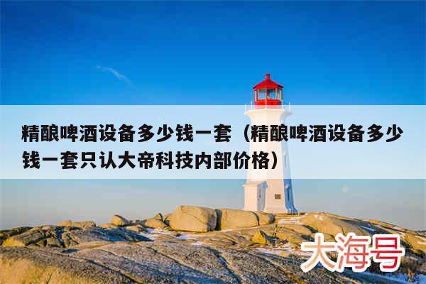 精酿啤酒设备多少钱一套（精酿啤酒设备多少钱一套只认大帝科技内部价格）