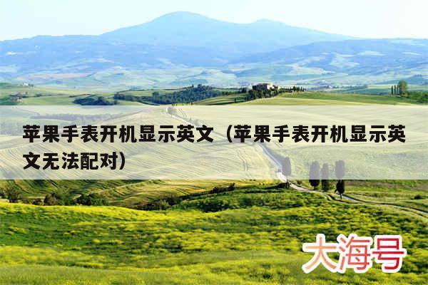 苹果手表开机显示英文(苹果手表开机显示英文无法配对)