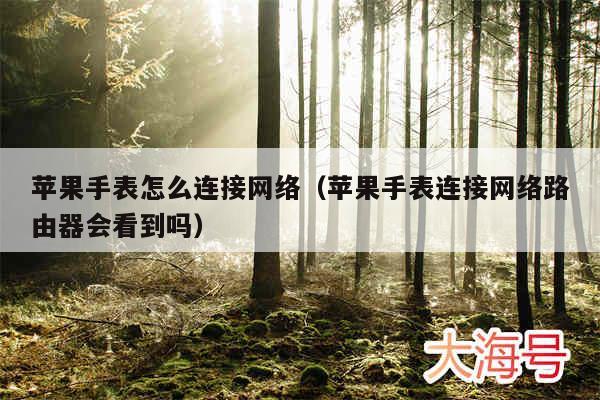 苹果手表怎么连接网络（苹果手表连接网络路由器会看到吗）