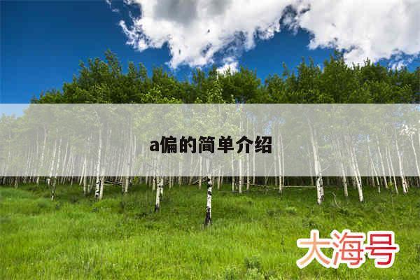 a偏的简单介绍