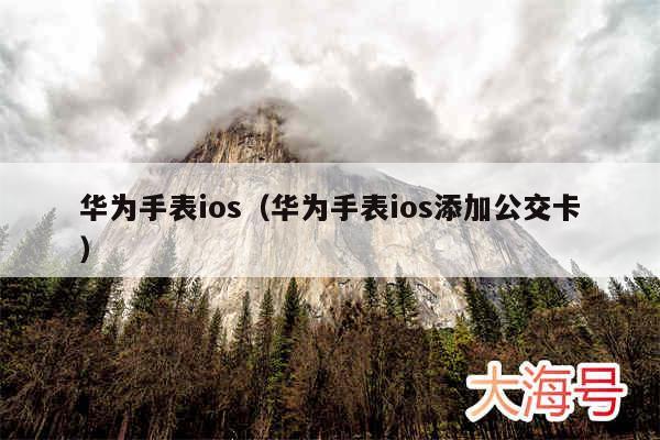 华为手表ios（华为手表ios添加公交卡）
