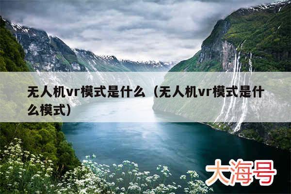 无人机vr模式是什么(无人机vr模式是什么模式)