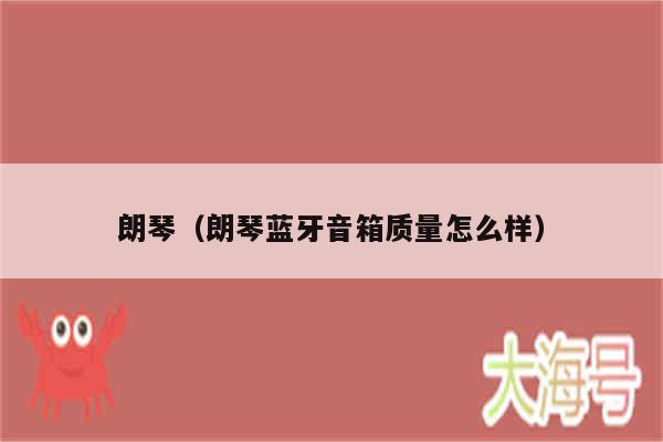 朗琴（朗琴蓝牙音箱质量怎么样）