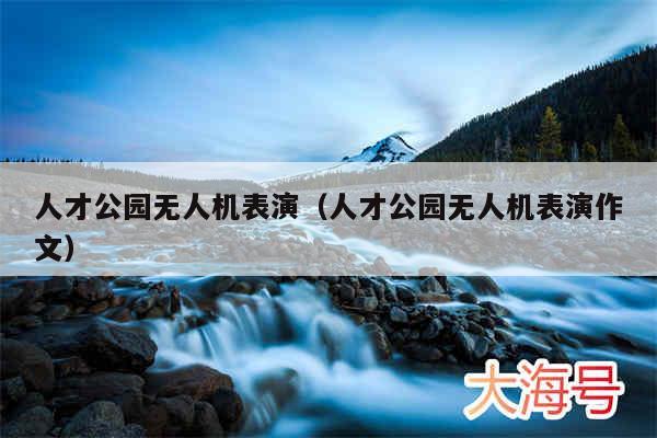 人才公园无人机表演(人才公园无人机表演作文)